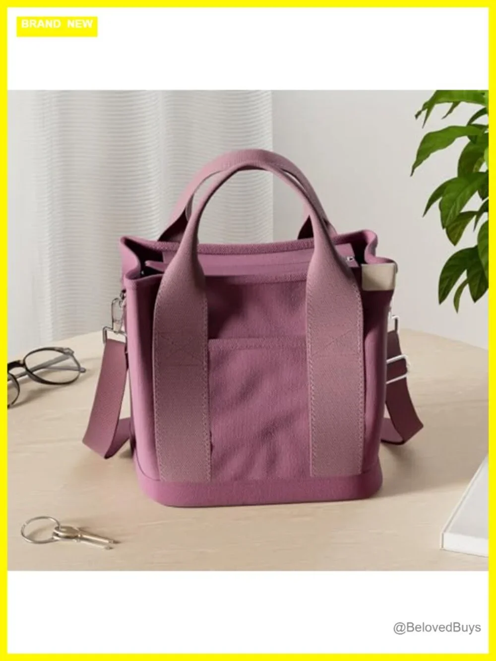 Canvas Crossbody Tote Bag with Zipper Shoulder Hobo Satchel